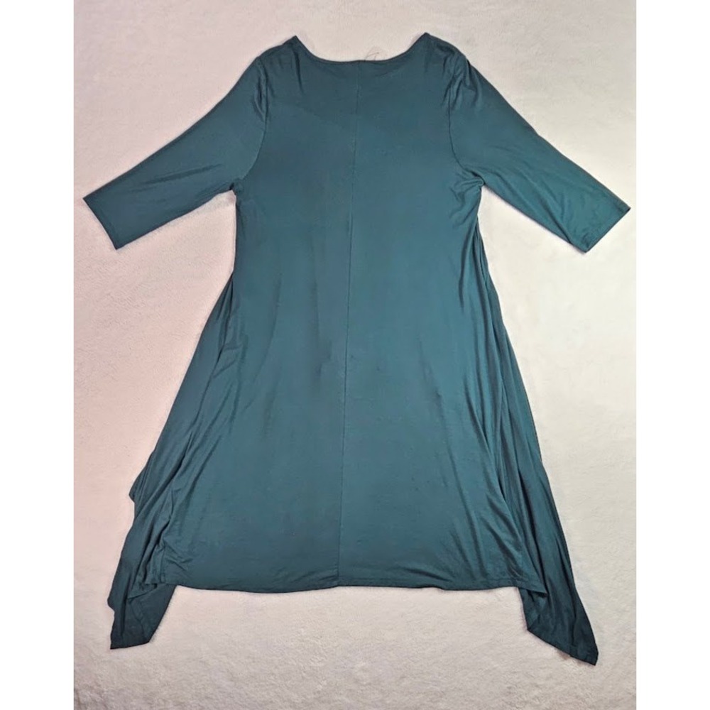 Lane Bryant Teal High Low Sharkbite Hem Knit Dress Plus Size 18/20 NWT - Picture 10 of 10
